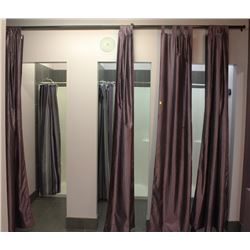 LOT OF ROOM AND SHOWER CURTAINS WITH ADJUSTABLE