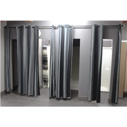 LOT OF ROOM AND SHOWER CURTAINS WITH ADJUSTABLE