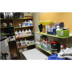 CONTENTS OF BOILER ROOM INCLUDING SHELVING,