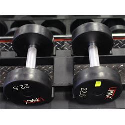 PAIR OF 22.5LB UMAX DUMBBELLS
