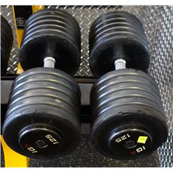 PAIR OF 125LB IGX DUMBBELLS