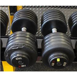 PAIR OF 110LB IGX DUMBBELLS