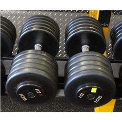 PAIR OF 105LB IGX DUMBBELLS