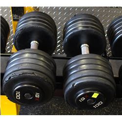 PAIR OF 100LB IGX DUMBBELLS