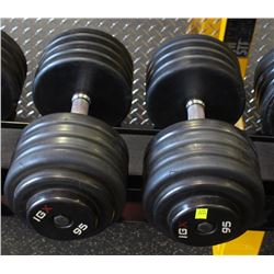 PAIR OF 95LB IGX DUMBBELLS