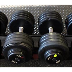 PAIR OF 90LB IGX DUMBBELLS