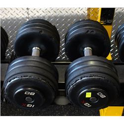PAIR OF 80LB IGX DUMBBELLS