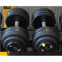 PAIR OF 75LB IGX DUMBBELLS