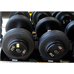 PAIR OF 50LB IGX DUMBBELLS