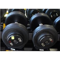PAIR OF 50LB IGX DUMBBELLS
