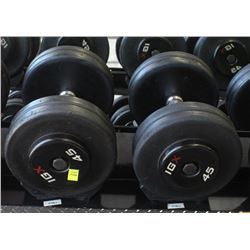 PAIR OF 45LB IGX DUMBBELLS