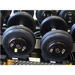 PAIR OF 40LB IGX DUMBBELLS