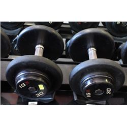 PAIR OF 30LB IGX DUMBBELLS