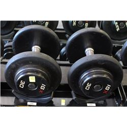 PAIR OF 30LB IGX DUMBBELLS