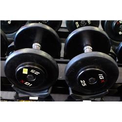 PAIR OF 25LB IGX DUMBBELLS