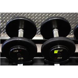 PAIR OF 25LB IGX DUMBBELLS