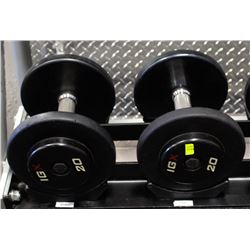 PAIR OF 20LB IGX DUMBBELLS
