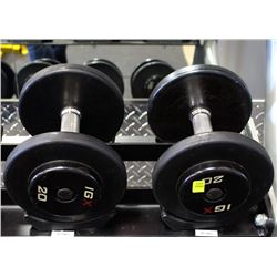 PAIR OF 20LB IGX DUMBBELLS