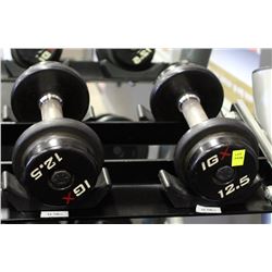 PAIR OF 12.5LB IGX DUMBBELLS