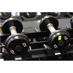 PAIR OF 10LB IGX DUMBBELLS