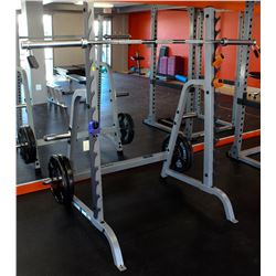 BODY SOLID SMITH MACHINE WITH 180LB OF WEIGHTS