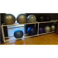 LOT OF 10 RESIST BALLS WITH RACK