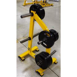 HAMMER STRENGTH WEIGHT RACK WITH 170LB OF WEIGHTS