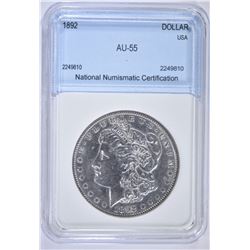 1892 MORGAN DOLLAR NNC AU BU