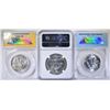 Image 2 : 3 GRADED HALF DOLLARS:
