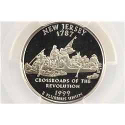 1999-S SILVER NEW JERSEY QUARTER PCGS PR69 DCAM