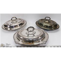 FLAT OF SILVER PLATE SERVERS