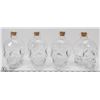 Image 1 : LOT OF 4 SKULL SHAPED JARS WITH CORKS