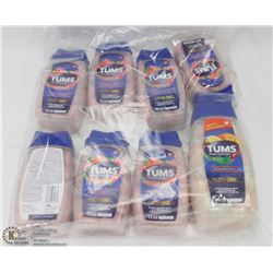 8 ASSORTED TUBS OF TUMS ANTACID