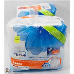2 PACKS OF TENA UNISEX UNDERWEAR