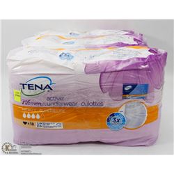 3 PACKS OF TENA WOMENS ACTIVE UNDERWEAR