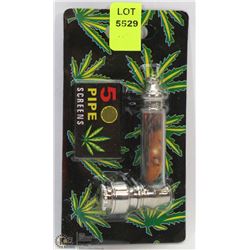 NEW METAL PIPE WITH 5PC PIPE SCREENS