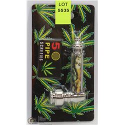 NEW METAL PIPE WITH 5PC PIPE SCREENS