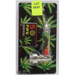 NEW METAL PIPE WITH 5PC PIPE SCREENS