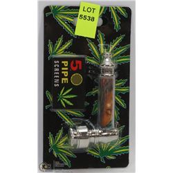 NEW METAL PIPE WITH 5PC PIPE SCREENS