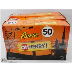 3 BOXES OF 50 SNACK SIZE CHOCOLATE BARS