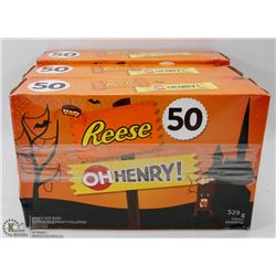 3 BOXES OF 50 SNACK SIZE CHOCOLATE BARS