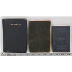 LOT OF 3 ANTIQUE RELIGIOUS BOOKS.