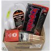 Image 1 : BOX OF ASSORTED ITEMS INCL BBQ PICNIC PLATE,