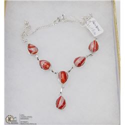 #124-RAINBOW CALSILICA GEMSTONE NECKLACE