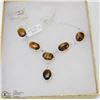 Image 1 : #122-NATURAL TIGER EYE NECKLACE GEMSTONE