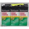 Image 1 : LOT OF 3 ROBITUSSIN COUGH CONTROL EXTRA STRENGTH
