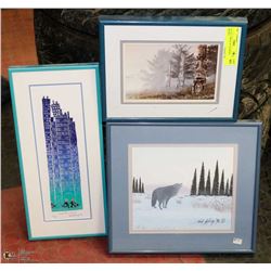 LOT OF 3  PRINTS  BY ASSORTED ARTISTS