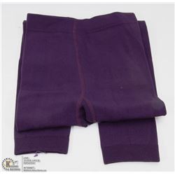NEW PURPLE  FLEECE LINED LEGGINGS, ONE SIZE