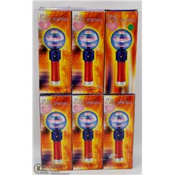 LOT OF 6 FLASH SPIN BALLS