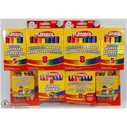 LARGE BUNDLE OF PLAYSKOOL COLOURING SUPPLIES
